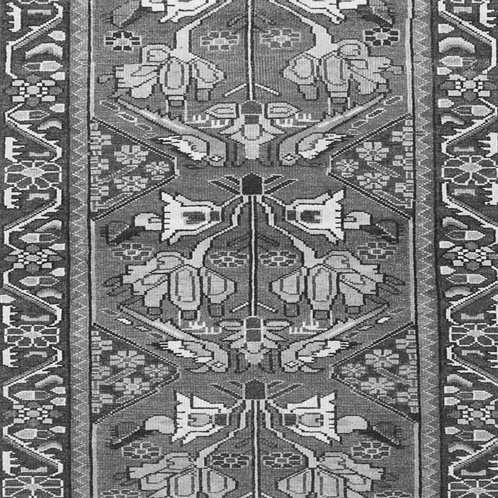 Serging Thickness of Machine Washable Persian Gray Traditional Rug, wshtr4572gry