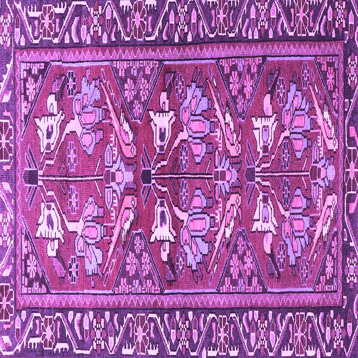 Square Persian Purple Traditional Rug, tr4572pur