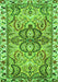 Serging Thickness of Machine Washable Persian Green Traditional Area Rugs, wshtr4573grn