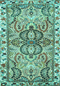 Persian Turquoise Traditional Rug, tr4573turq