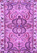 Machine Washable Persian Purple Traditional Area Rugs, wshtr4573pur