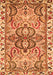 Serging Thickness of Machine Washable Persian Orange Traditional Area Rugs, wshtr4573org