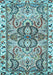 Machine Washable Persian Light Blue Traditional Rug, wshtr4573lblu