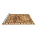 Sideview of Machine Washable Persian Brown Traditional Rug, wshtr4573brn