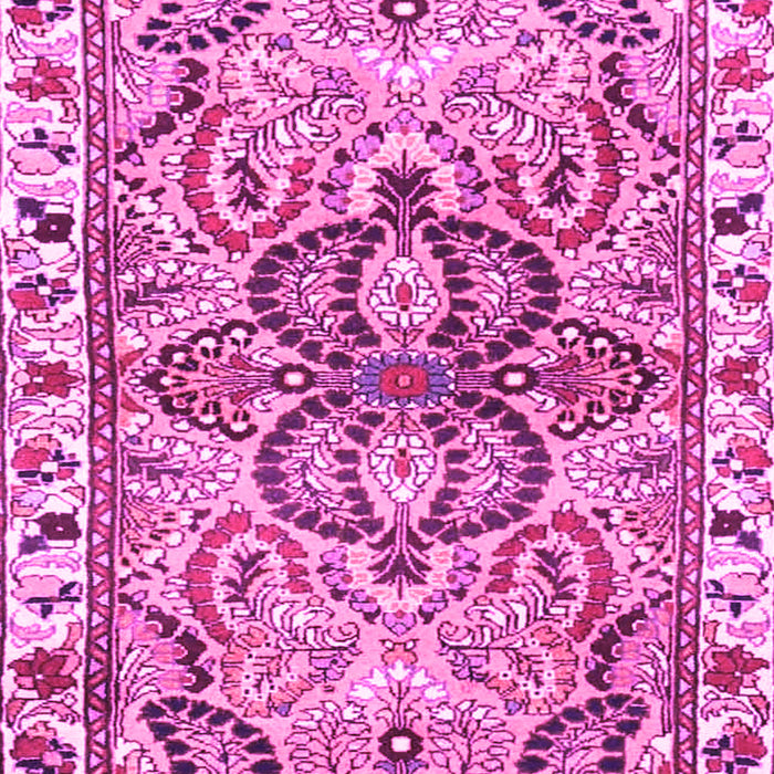 Machine Washable Persian Pink Traditional Rug, wshtr4573pnk