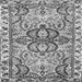 Round Machine Washable Persian Gray Traditional Rug, wshtr4573gry