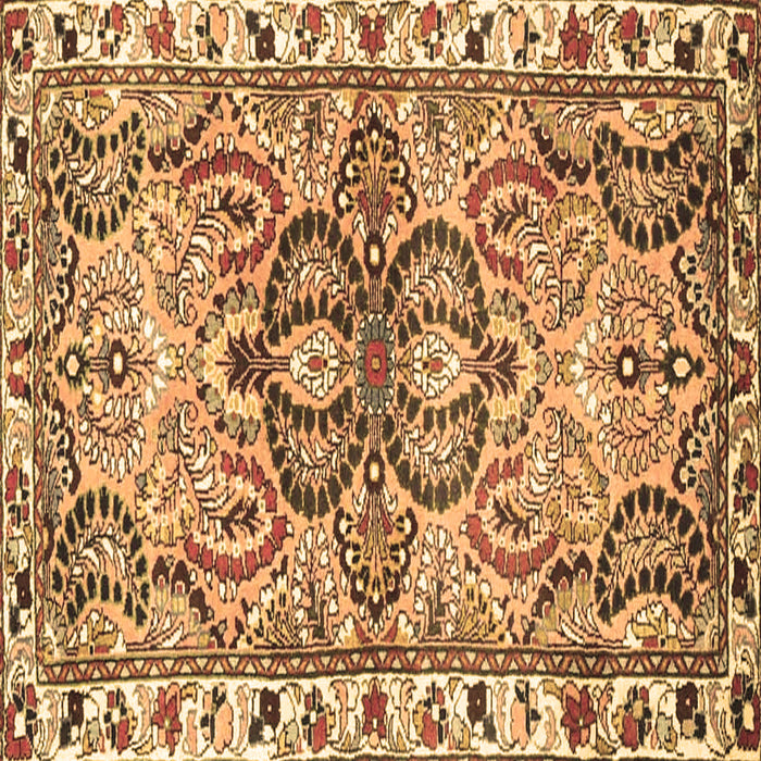 Square Machine Washable Persian Brown Traditional Rug, wshtr4573brn