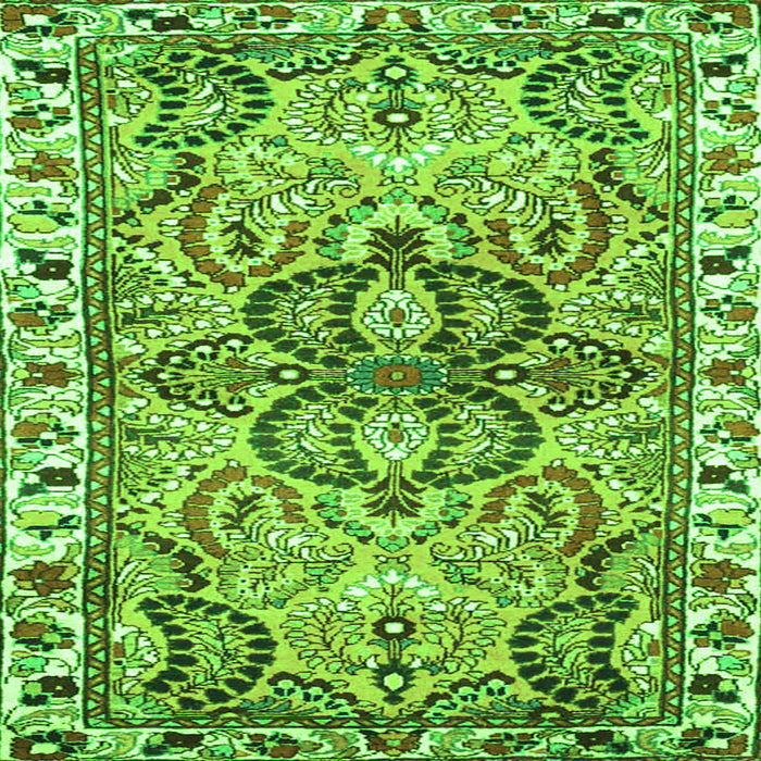 Serging Thickness of Persian Green Traditional Rug, tr4573grn