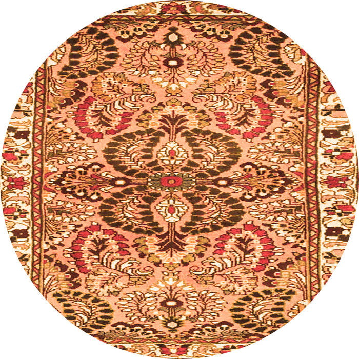 Square Persian Orange Traditional Rug, tr4573org