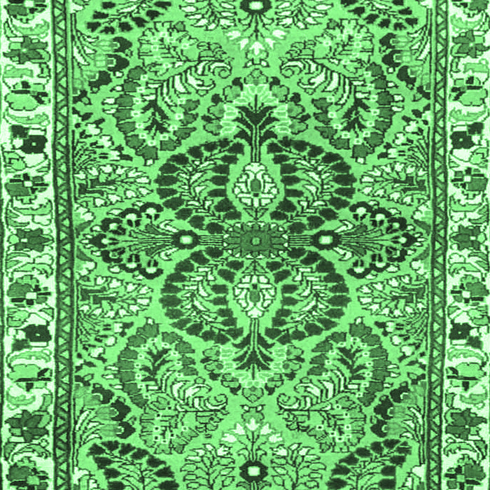 Machine Washable Persian Emerald Green Traditional Area Rugs, wshtr4573emgrn