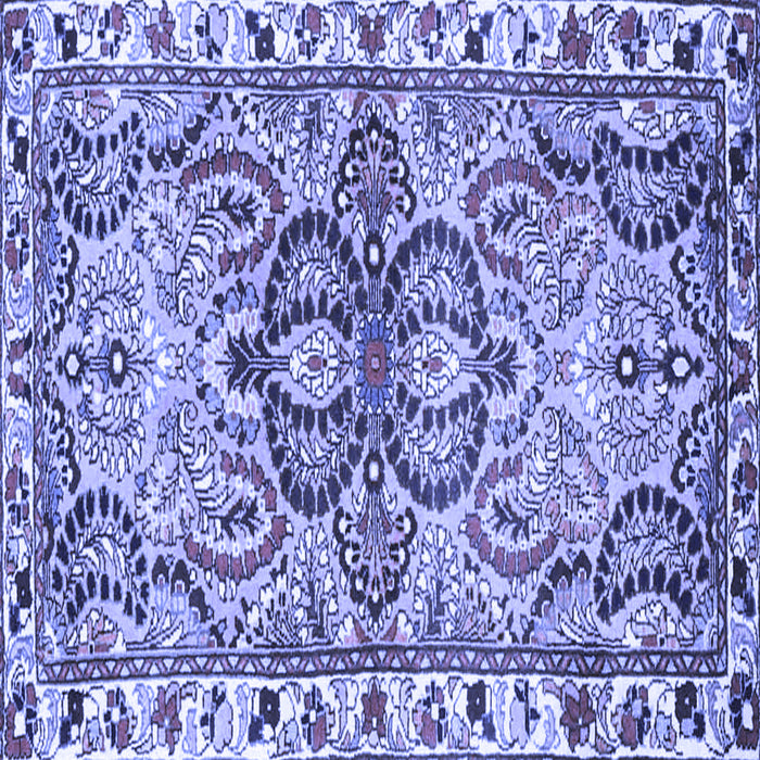 Square Persian Blue Traditional Rug, tr4573blu
