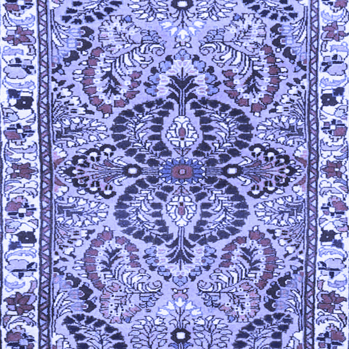 Machine Washable Persian Blue Traditional Rug, wshtr4573blu