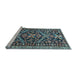 Sideview of Machine Washable Persian Light Blue Traditional Rug, wshtr4574lblu