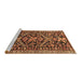 Sideview of Machine Washable Persian Brown Traditional Rug, wshtr4574brn