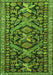 Serging Thickness of Machine Washable Persian Green Traditional Area Rugs, wshtr4574grn