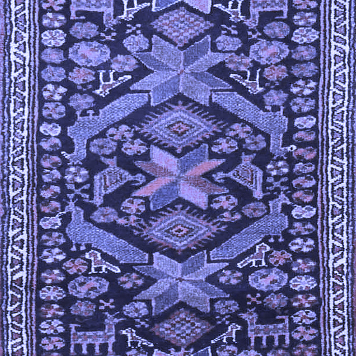 Machine Washable Persian Blue Traditional Rug, wshtr4574blu