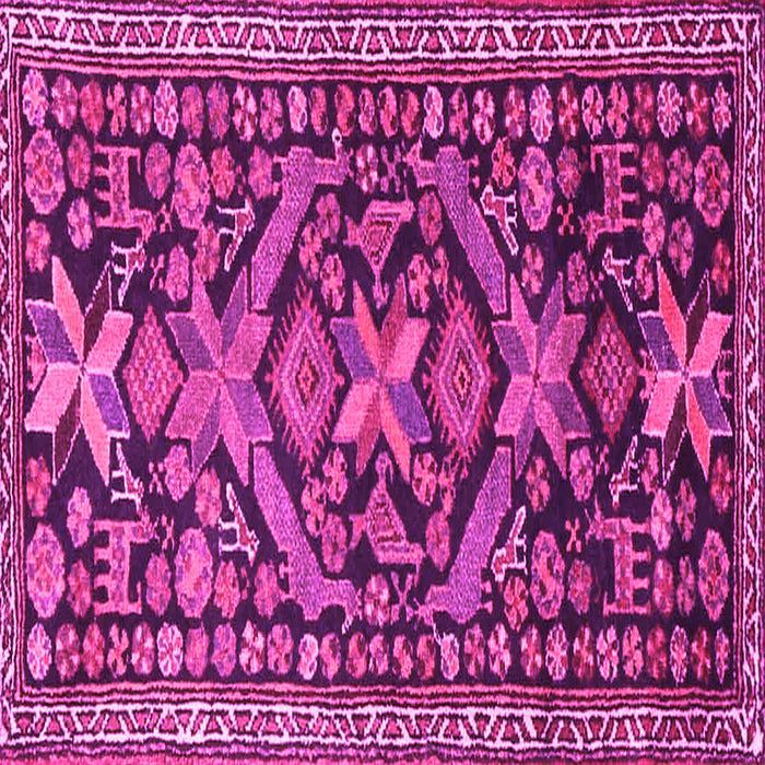 Square Machine Washable Persian Pink Traditional Rug, wshtr4574pnk