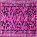 Square Machine Washable Persian Pink Traditional Rug, wshtr4574pnk