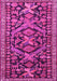 Machine Washable Persian Pink Traditional Rug, wshtr4574pnk