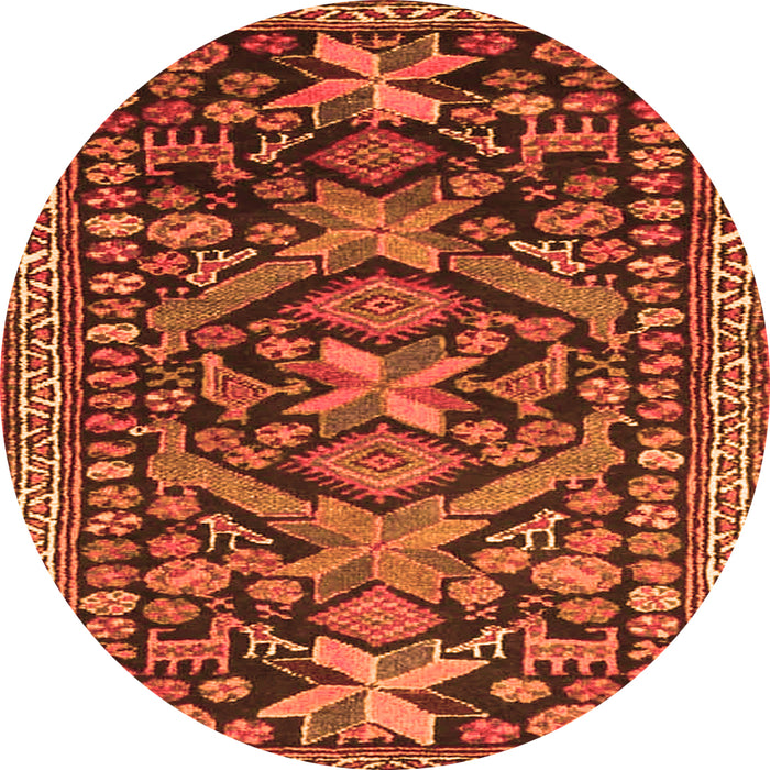 Machine Washable Persian Orange Traditional Area Rugs, wshtr4574org