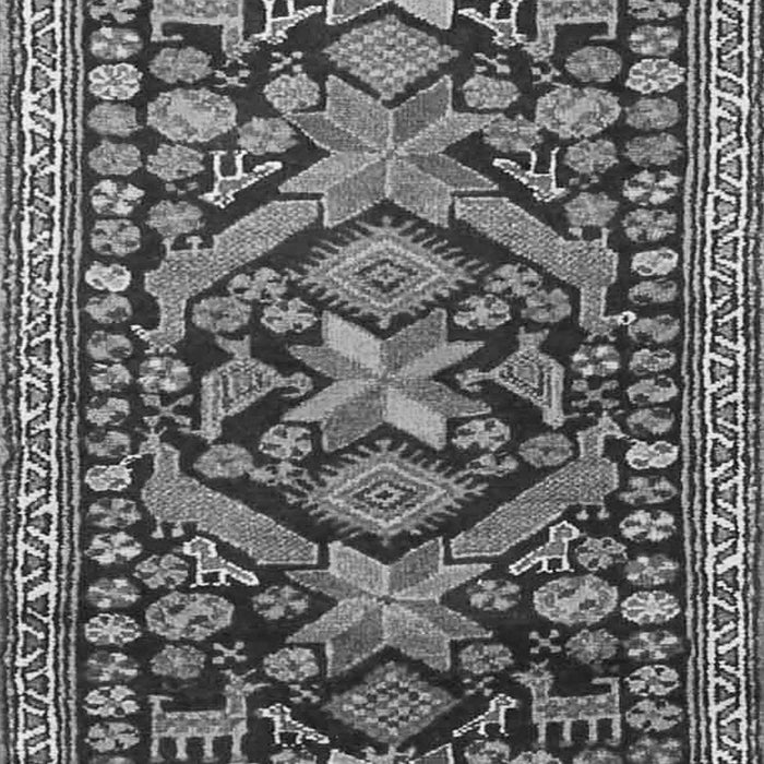 Serging Thickness of Machine Washable Persian Gray Traditional Rug, wshtr4574gry