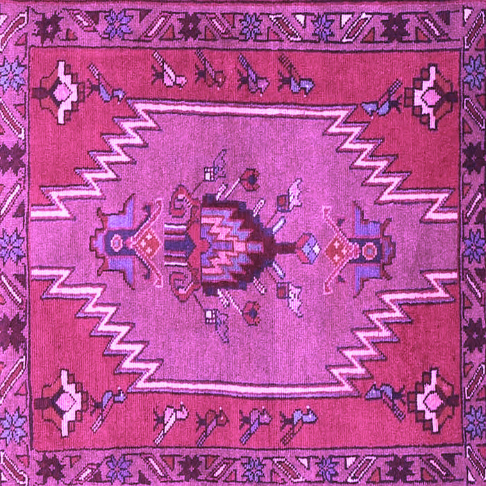Square Persian Purple Traditional Rug, tr4575pur