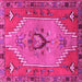 Square Persian Pink Traditional Rug, tr4575pnk