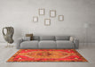 Machine Washable Persian Orange Traditional Area Rugs in a Living Room, wshtr4575org