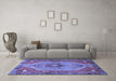 Machine Washable Persian Blue Traditional Rug in a Living Room, wshtr4575blu