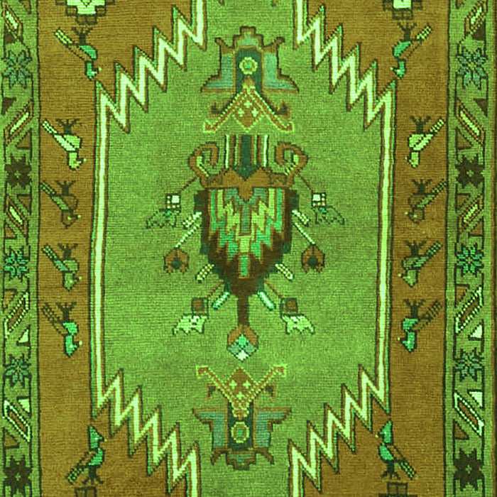 Serging Thickness of Machine Washable Persian Green Traditional Area Rugs, wshtr4575grn
