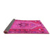 Sideview of Persian Pink Traditional Rug, tr4575pnk