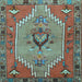 Square Persian Light Blue Traditional Rug, tr4575lblu