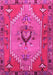 Machine Washable Persian Pink Traditional Rug, wshtr4575pnk