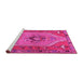 Sideview of Machine Washable Persian Pink Traditional Rug, wshtr4575pnk