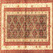 Square Machine Washable Persian Brown Traditional Rug, wshtr4576brn