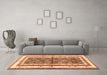 Machine Washable Persian Brown Traditional Rug in a Living Room,, wshtr4576brn