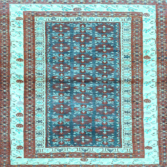 Square Persian Light Blue Traditional Rug, tr4576lblu