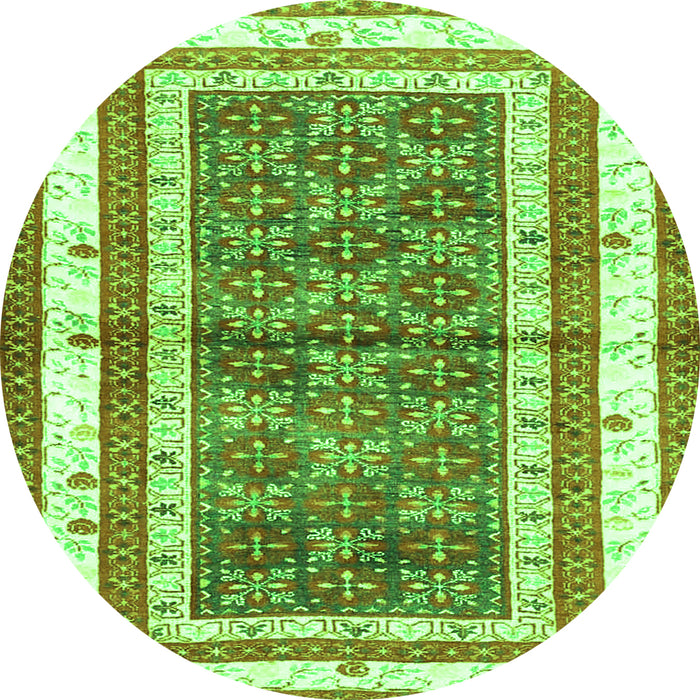 Machine Washable Persian Green Traditional Area Rugs, wshtr4576grn