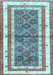 Machine Washable Persian Light Blue Traditional Rug, wshtr4576lblu