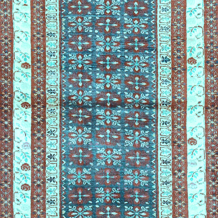 Machine Washable Persian Light Blue Traditional Rug, wshtr4576lblu