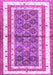 Machine Washable Persian Purple Traditional Area Rugs, wshtr4576pur