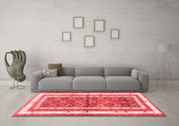 Machine Washable Persian Red Traditional Rug, wshtr4576red