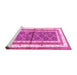 Sideview of Machine Washable Persian Pink Traditional Rug, wshtr4576pnk