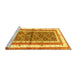 Sideview of Machine Washable Persian Yellow Traditional Rug, wshtr4576yw