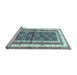 Sideview of Machine Washable Persian Light Blue Traditional Rug, wshtr4576lblu