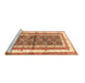 Sideview of Machine Washable Persian Brown Traditional Rug, wshtr4576brn