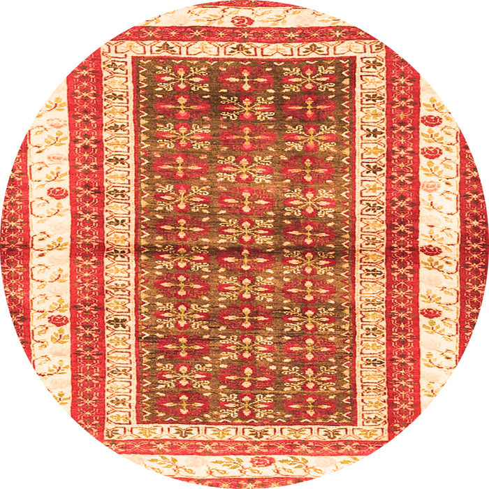Square Persian Orange Traditional Rug, tr4576org