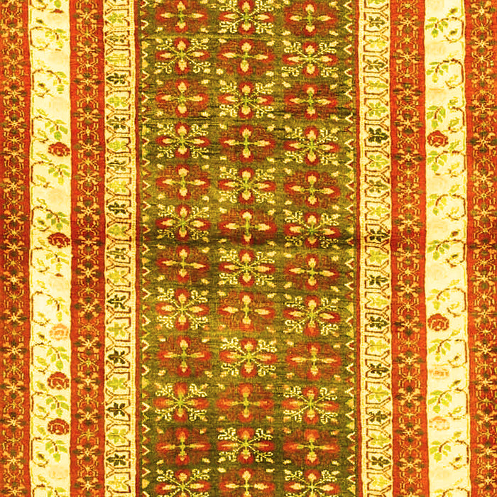 Machine Washable Persian Yellow Traditional Rug, wshtr4576yw