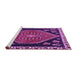 Sideview of Machine Washable Persian Purple Traditional Area Rugs, wshtr4577pur