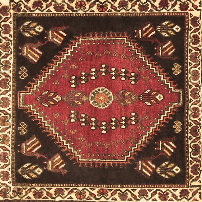Square Persian Brown Traditional Rug, tr4577brn